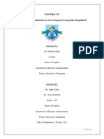 Term Paper On: "Money Market Contribution in A Developing Economy Like Bangladesh"