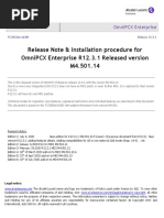 TC2632en-Ed06 Release Note and Installation Procedure OmniPCX Enterprise R12.3.1 Version M4.501.14