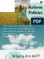 Agrarian Reform Policies