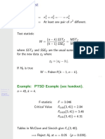 To test = σ = σ = · · · = σ = At least one pair of σ different