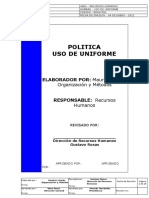 Politica Uso de Uniformes Act 040112.doc (Recuperado) PDF