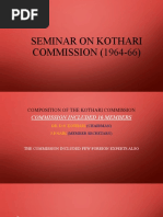 Seminar On Kothari COMMISSION (1964-66)