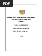 Plan de Estudio-Protesis Dental