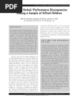 WISC-III Verbal Performance Discrepancies