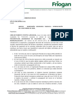 Carta Suspensión Ceo Zomac - 7 de Abril