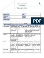 Rubrica de Reporte de Lectura