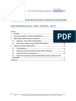 Briefing Paper On Role of European PH Dietitian