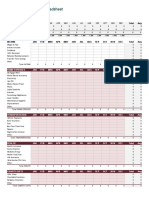 Personal Cash Flow Spreadsheet