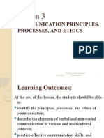 Lesson 3 - COMMUNICATION PRINCIPLES, PROCESSES, AND ETHICS