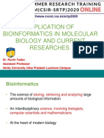 APPLICATION OF BIOINFORMATICS IN MOLECULAR BIOLOGY AND CURRENT RESEACRH-Dr. Ruchi Yadav