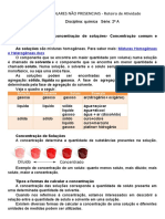 Concentração de Soluções 1º Parte