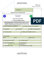 Application For Local Civilian Hire: Releasable To The Public