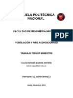 Trabajo - 1°bimestre - Ventilación y Aire Acondicionado - Escuela Politécnica Nacional