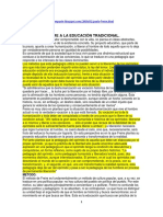 Critica de Freire A La Educacion Tradicional