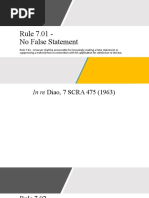 Rule 7.01 - No False Statement