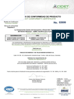 Certificado 02699 Alambres y Platinas de Cobre Esmaltadas PDF