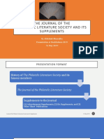 The Journal of The Philatelic Literature Society and Its Supplements