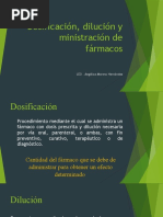 Dosificación, Dilución y Ministración de Fármacos