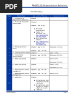 MNGT 250: Organizational Behaviour: Week Module/Topic Key Activities/ Reading Assessments (%)