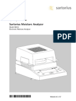 Sartorius Moisture Analyzer: Operating Instructions