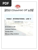 Public International Law Ii: (MODULE-5)