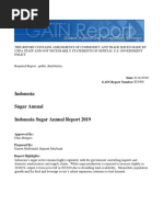 Indonesia Sugar Annual Indonesia Sugar Annual Report 2019: Date: GAIN Report Number