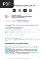 Installation Guide LUTs