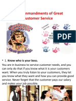 Ten Commandments of Great Customer Service