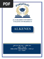 Alkenes: Al-Farahidi University College of Pharmacy