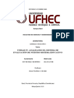 Unidad Iv El Sistema Nacional de Evaluación en El Nivel Básico