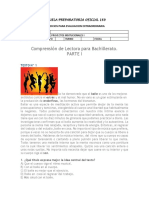 Ejercicios de Comprensión de Lectura para Bachillerato para Alumnos Parte I PDF