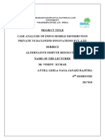 Case Analysis of Indus Mobile Distribution Private VS Datawind Innovations PVT