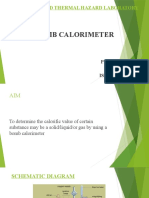 Bomb Calorimeter: Mechanical and Thermal Hazard Laboratory