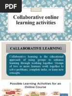 Collaborative Online Learning Activities