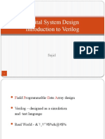 Digital System Design Introduction To Verilog: Sajid