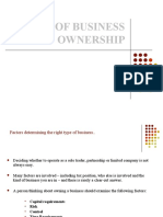 Forms of Business Ownership