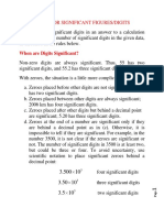 Rules For Significant Figures/Digits