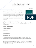 Cuándo y Cómo Se Utiliza El Genitivo Sajón en Inglés PDF