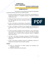 Exercícios Lançamentos Correntes