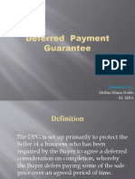 Deferred Payment Guarantee: Melbin Maria Noble S3, Mba