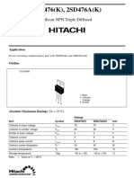 2SD476 (K), 2SD476A (K) : Silicon NPN Triple Diffused