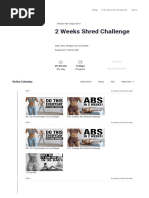 2 Weeks Shred Challenge: Online Calendar