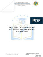 Guía para La Presentación de Trabajos de Titulación Culminado Previo A La Fase de Revisión