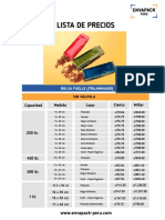 Lista de Precios Envapack