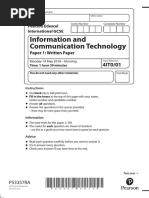 Information and Communication Technology: Paper 1: Written Paper