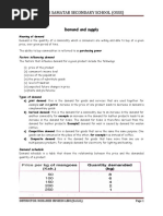 Omar Samatar Secondary School (Osss) : Demand and Supply