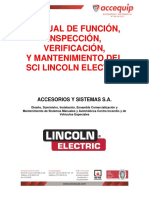 Manual de Función, Inspección, Verificación, Y Mantenimiento Del Sci Lincoln Electric