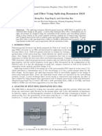 Design of Wideband Filter Using Split-Ring Resonator DGS