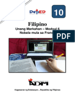 FIL10 Q1 Mod6 Nobela-mula-sa-France Version3 PDF