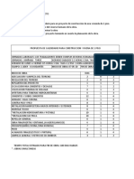 Evidencia - Tiempo Estimado de Un Proyecto de Vivienda 1 Piso